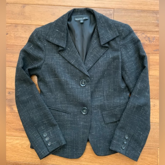 Lafayette 148 New York Jackets & Blazers - Lafayette 148 Black Tweed Blazer, Notched Collar, size 4